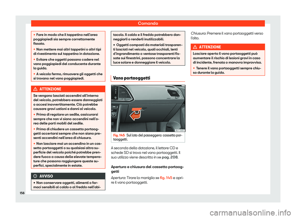 Seat Ateca 2020  Manuale del proprietario (in Italian) Comando
