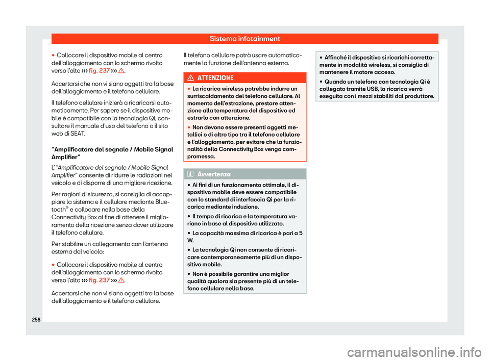 Seat Ateca 2020  Manuale del proprietario (in Italian) Sistema infotainment
