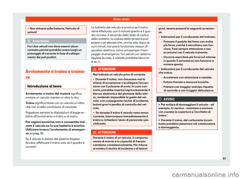 Seat Ateca 2020  Manuale del proprietario (in Italian) Auto aiuto
