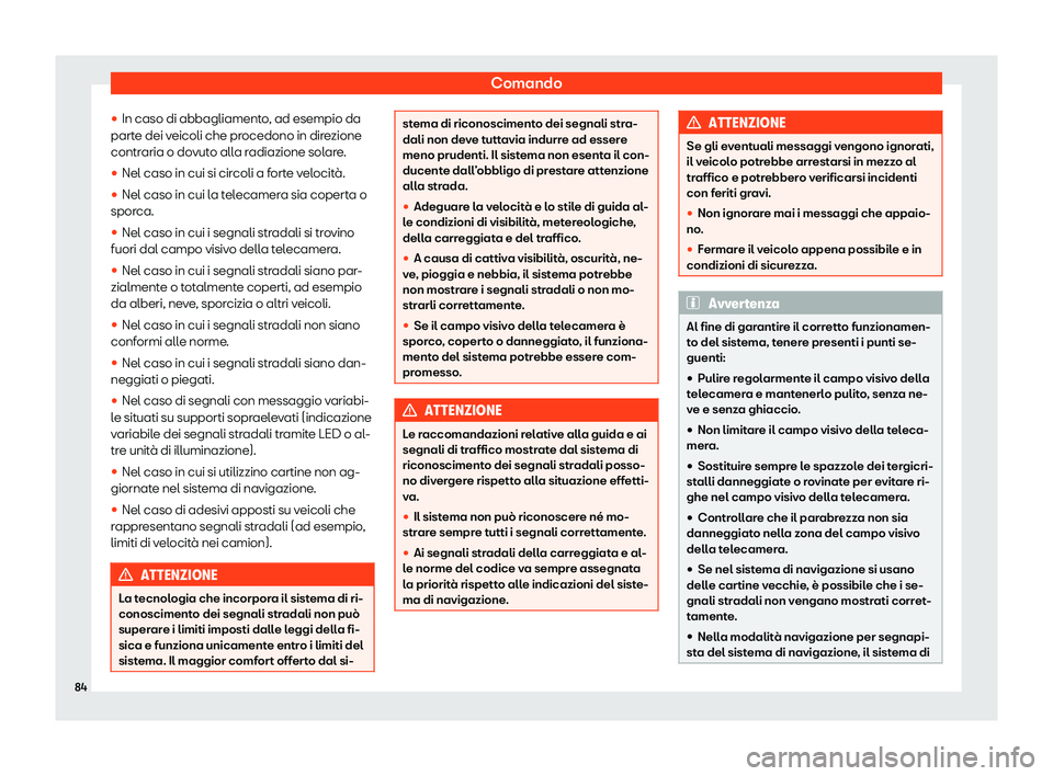 Seat Ateca 2020  Manuale del proprietario (in Italian) Comando
