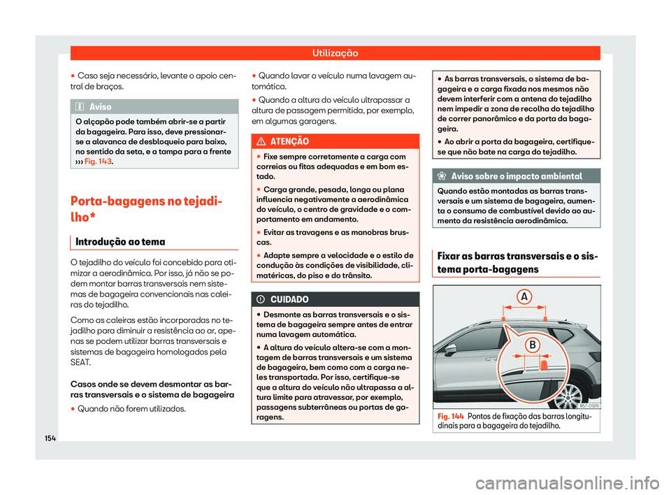 Seat Ateca 2020  Manual do proprietário (in Portuguese)  Utilização
