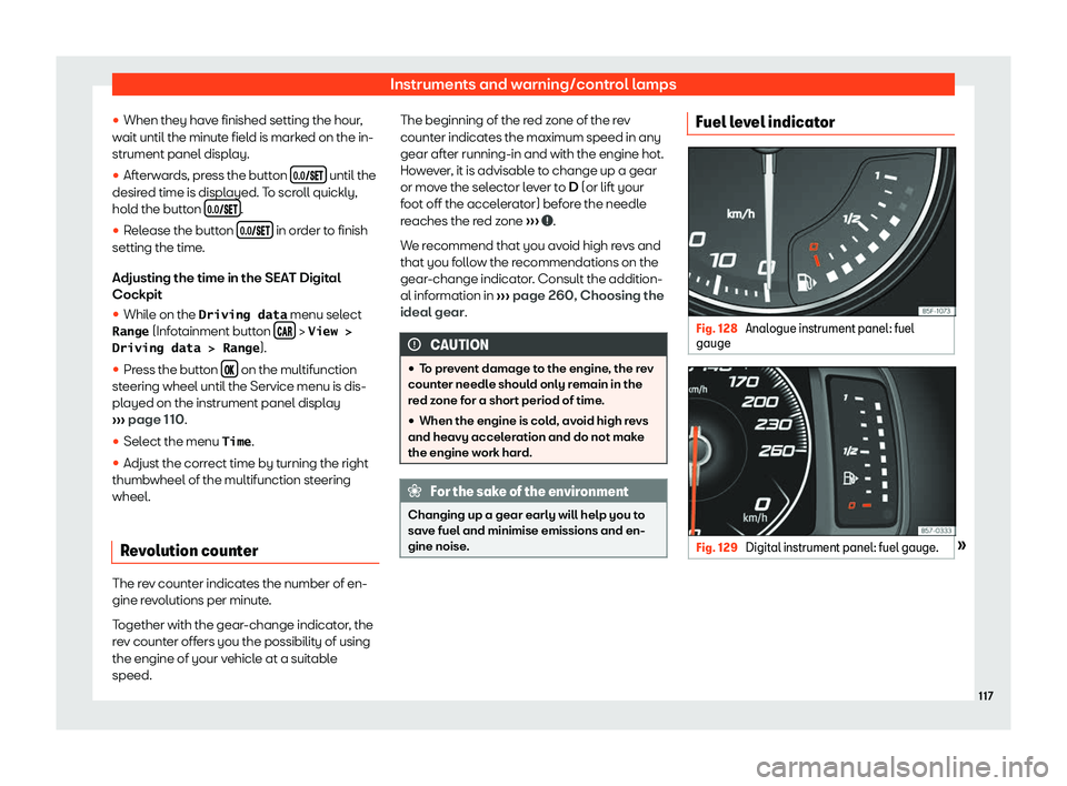 Seat Ateca 2019 User Guide Instruments and warning/control lamps
