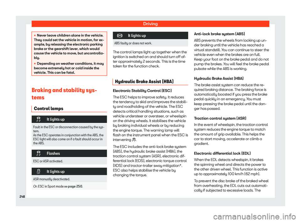 Seat Ateca 2019  Owners Manual Driving
