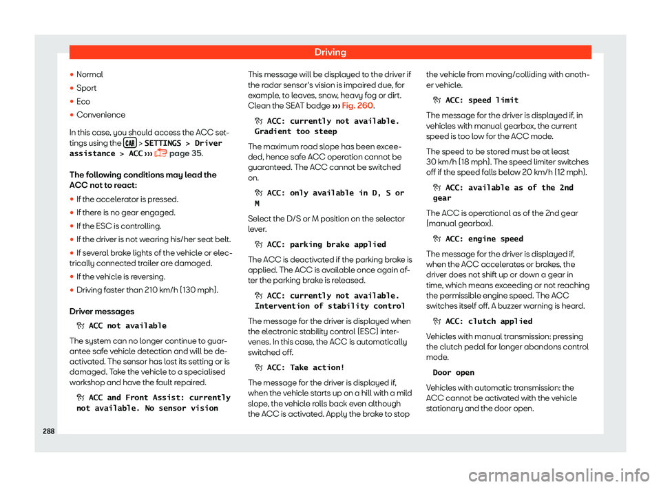 Seat Ateca 2019  Owners Manual Driving
