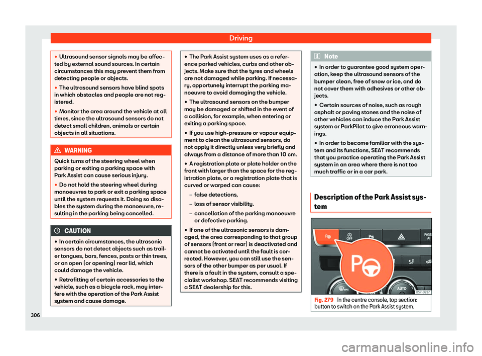 Seat Ateca 2019  Owners Manual Driving
