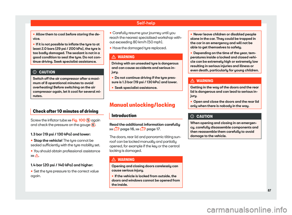 Seat Ateca 2019 Manual Online Self-help
