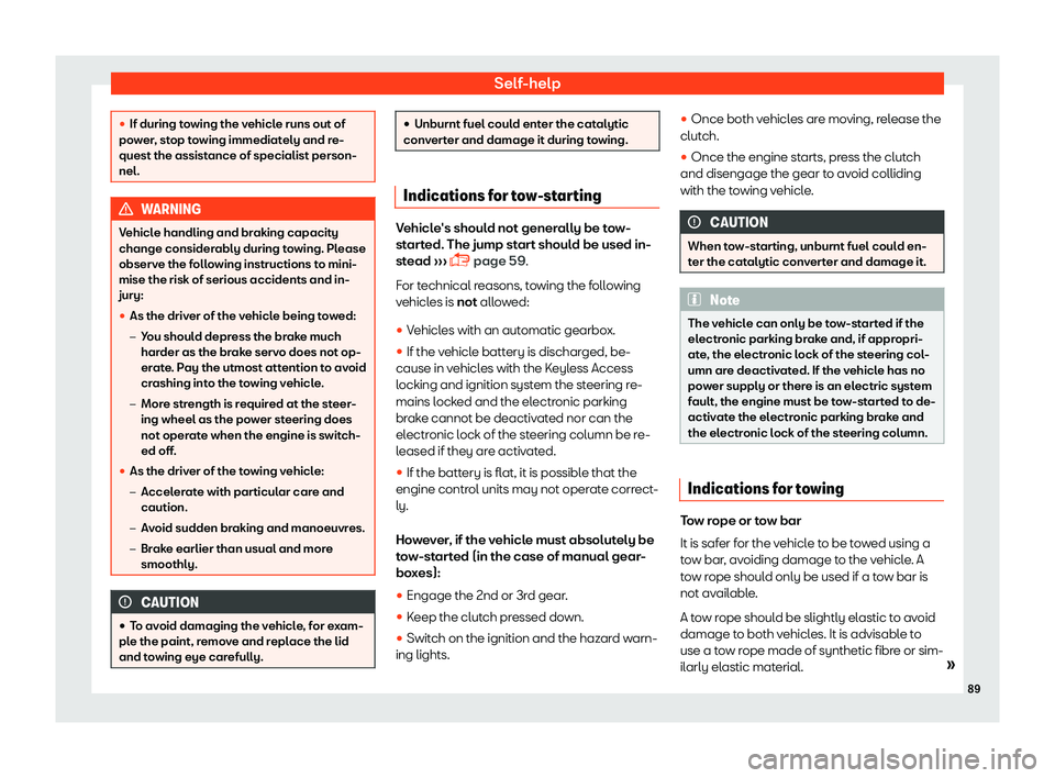 Seat Ateca 2019 Owners Manual Self-help
