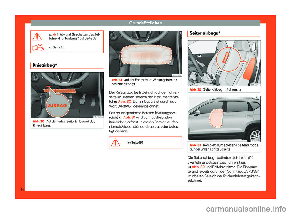 Seat Ateca 2019  Betriebsanleitung (in German) Grunds