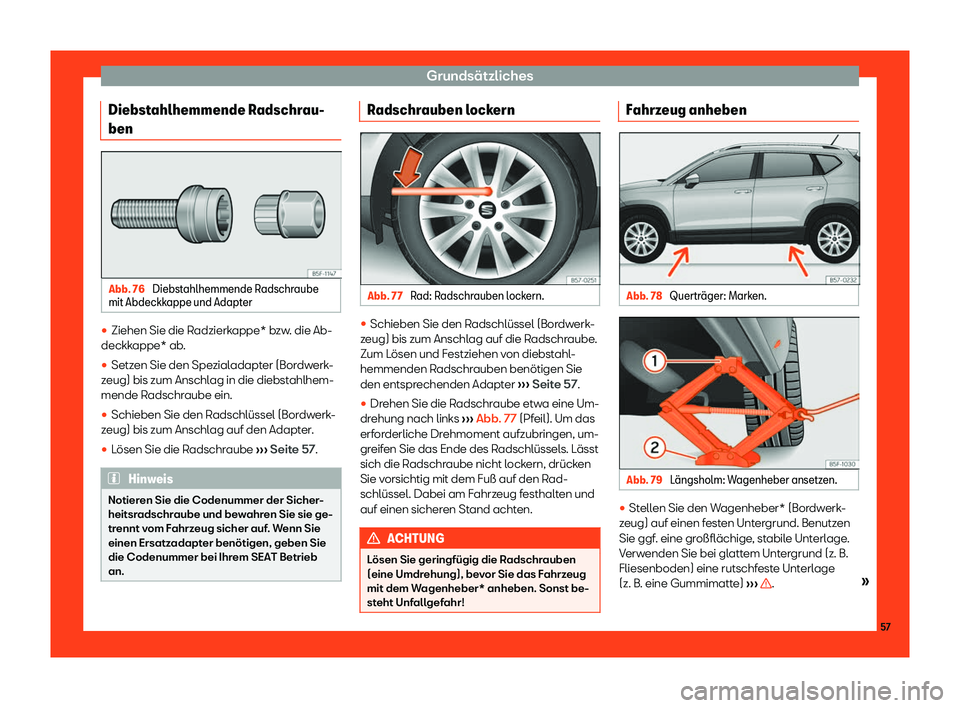 Seat Ateca 2019 Betriebsanleitung (in German) Grunds Seat Ateca 2019 Betriebsanleitung (in German) Grunds