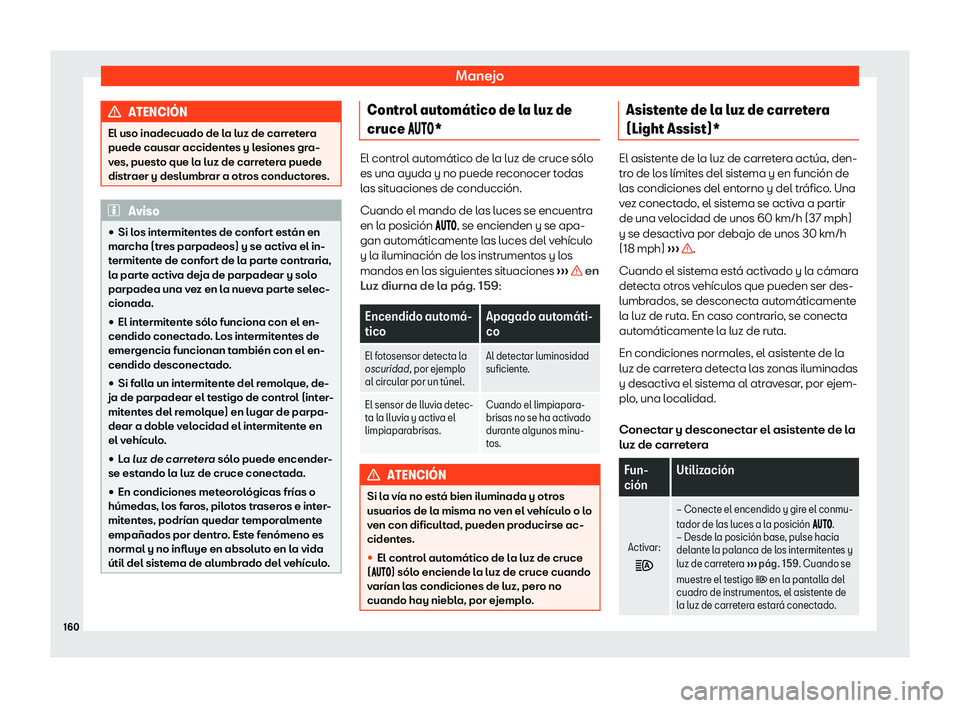 Seat Ateca 2019  Manual del propietario (in Spanish) Manejo
ATENCI