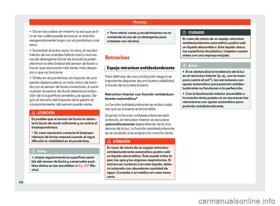 Seat Ateca 2019  Manual del propietario (in Spanish) Manejo
