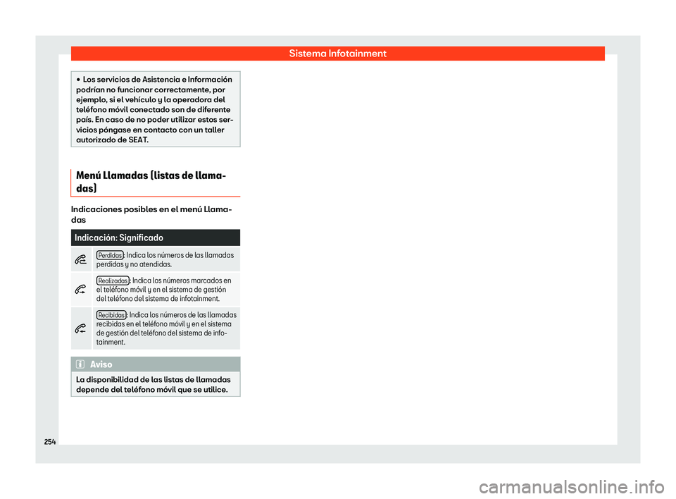 Seat Ateca 2019  Manual del propietario (in Spanish) Sistema Infotainment
