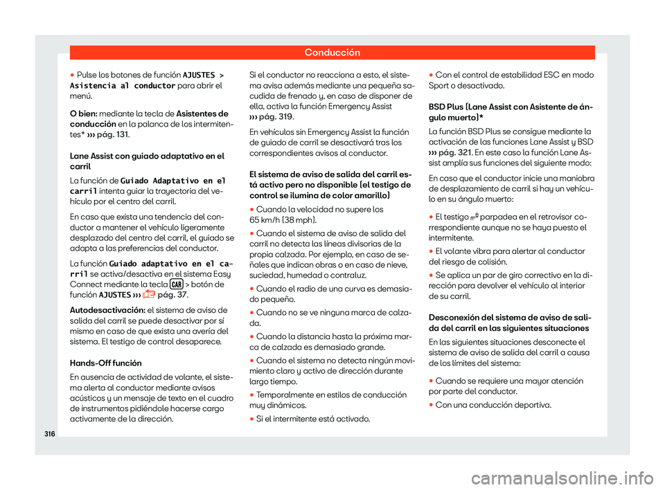 Seat Ateca 2019  Manual del propietario (in Spanish) Conducci