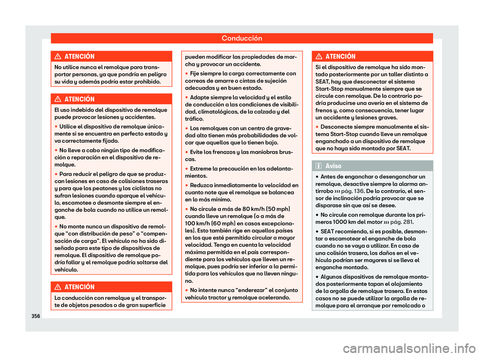 Seat Ateca 2019  Manual del propietario (in Spanish) Conducci