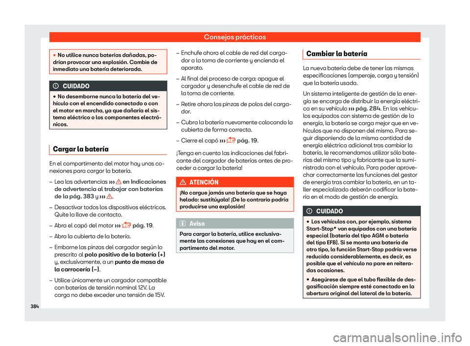 Seat Ateca 2019  Manual del propietario (in Spanish) Consejos pr