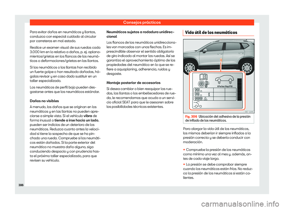 Seat Ateca 2019  Manual del propietario (in Spanish) Consejos pr