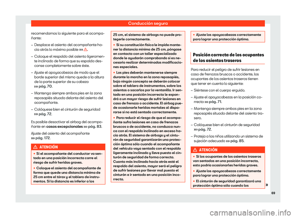 Seat Ateca 2019  Manual del propietario (in Spanish) Conducci