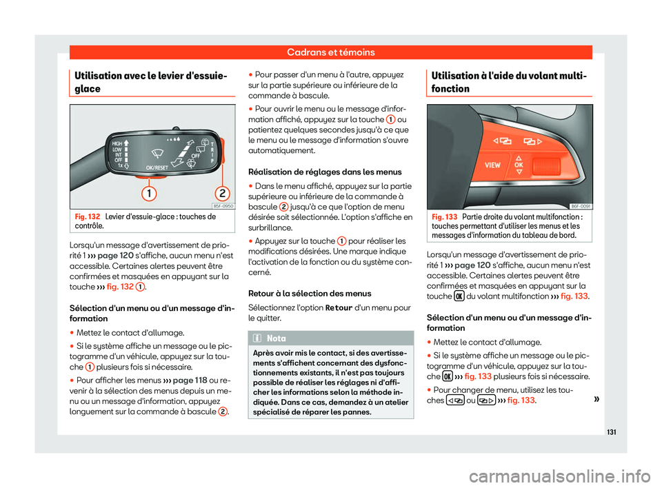 Seat Ateca 2019  Manuel du propriétaire (in French)  Cadrans et t