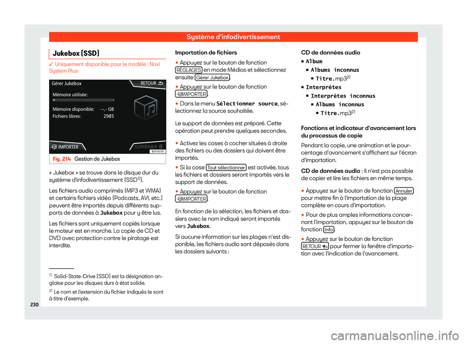 Seat Ateca 2019  Manuel du propriétaire (in French)  Syst