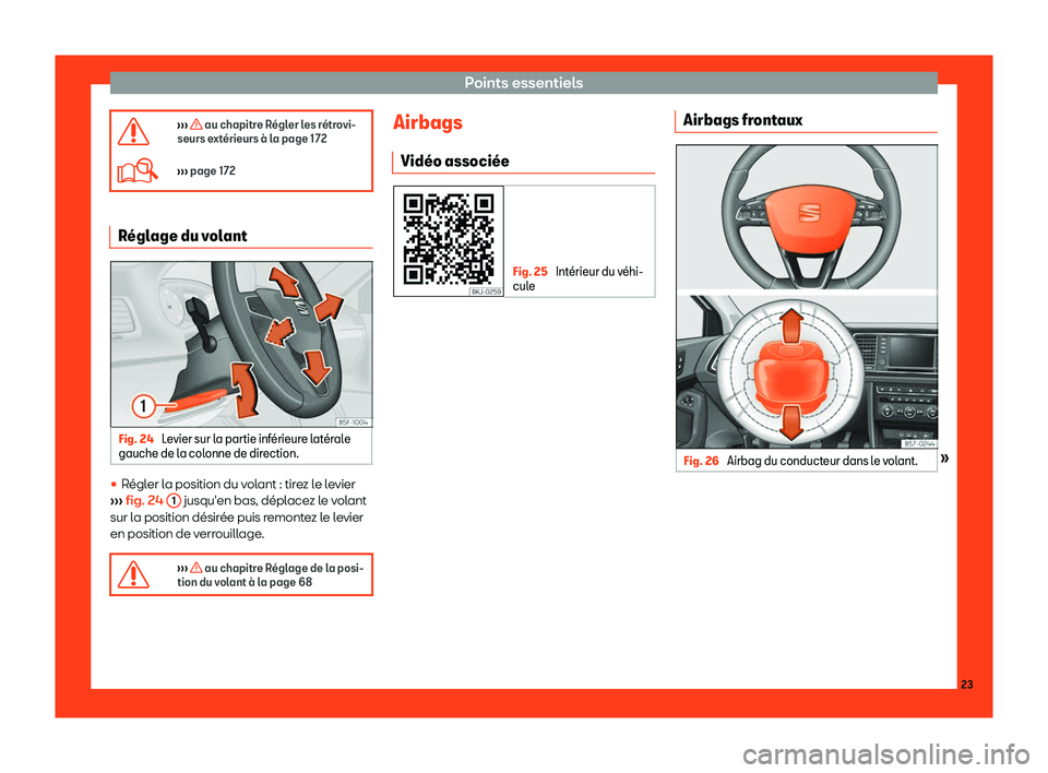 Seat Ateca 2019  Manuel du propriétaire (in French)  Points essentiels
�