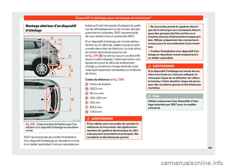 Seat Ateca 2019  Manuel du propriétaire (in French)  Dispositif d