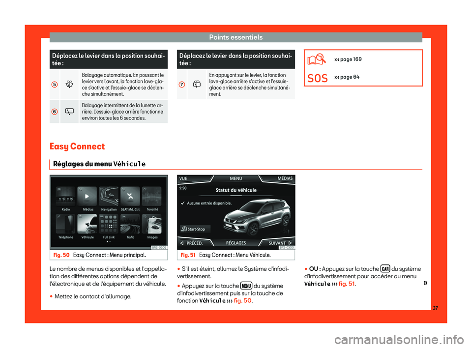 Seat Ateca 2019  Manuel du propriétaire (in French)  Points essentiels
D