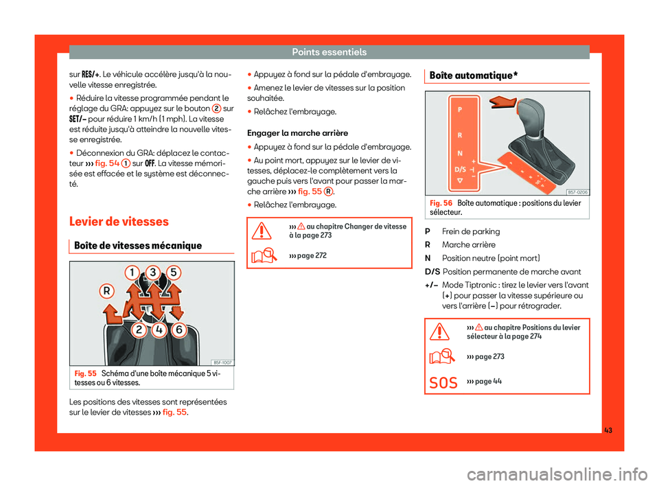 Seat Ateca 2019  Manuel du propriétaire (in French)  Points essentiels
sur �� ���. Le v