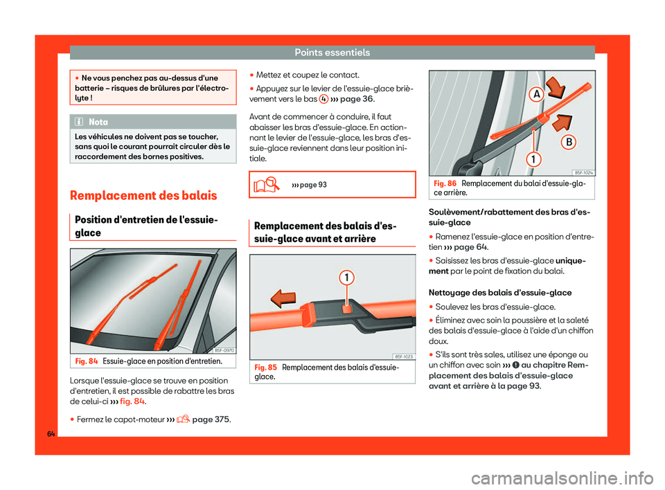 Seat Ateca 2019  Manuel du propriétaire (in French)  Points essentiels
