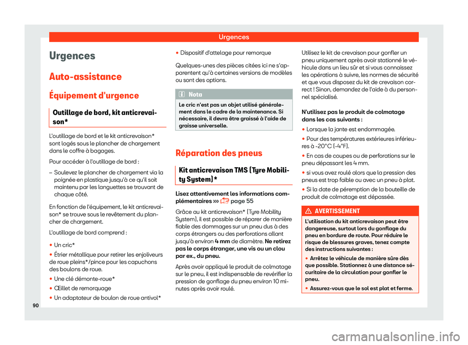 Seat Ateca 2019  Manuel du propriétaire (in French)  Urgences
Urgences
Aut o-assist
ance
