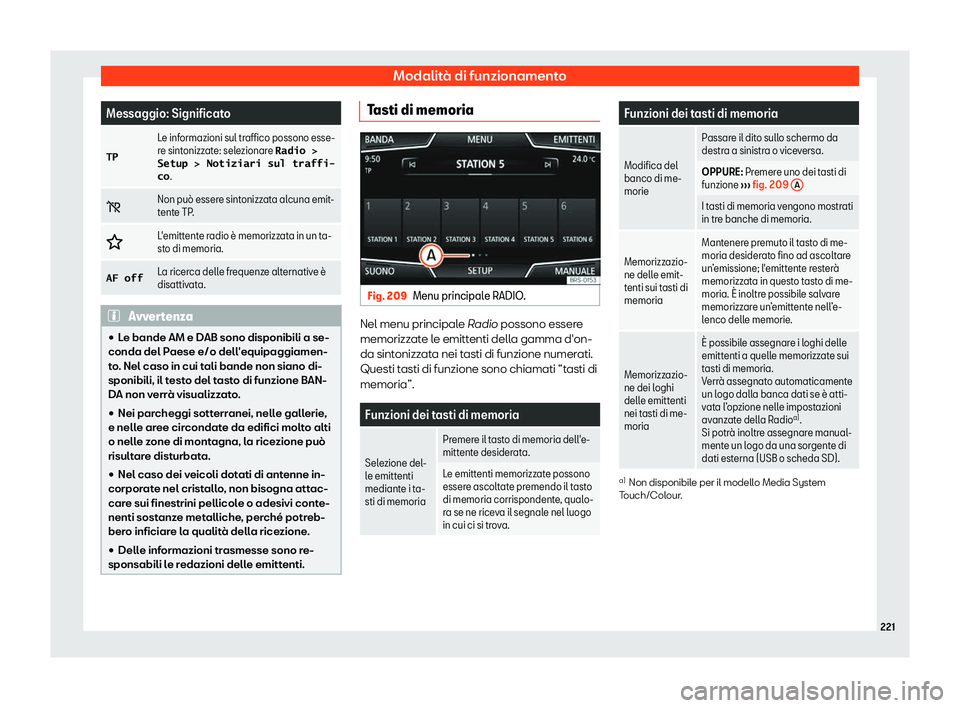 Seat Ateca 2019  Manuale del proprietario (in Italian) Modalit
