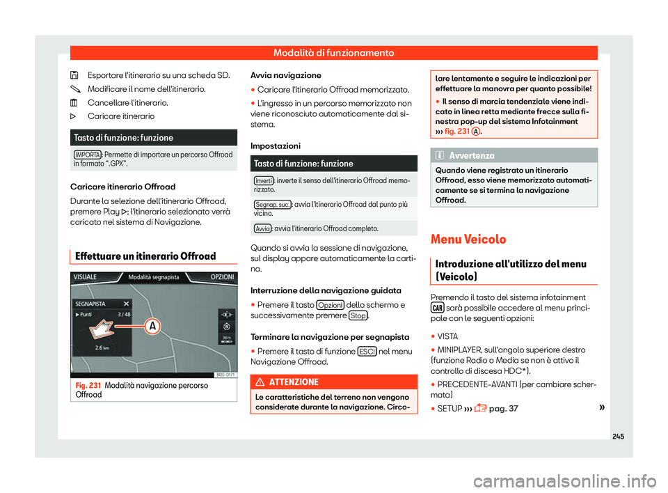 Seat Ateca 2019  Manuale del proprietario (in Italian) Modalit