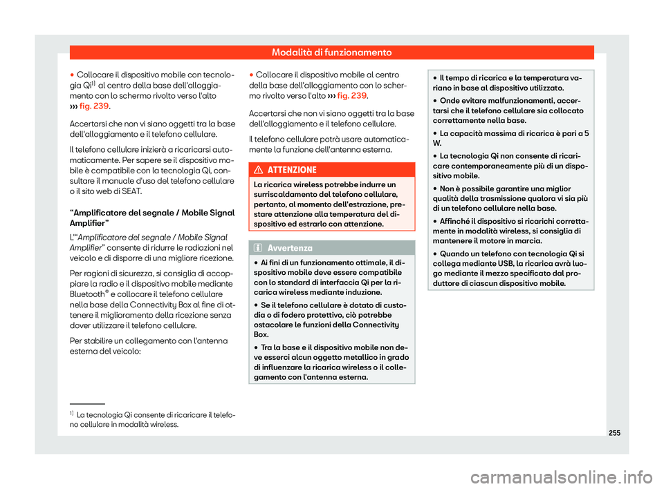 Seat Ateca 2019  Manuale del proprietario (in Italian) Modalit