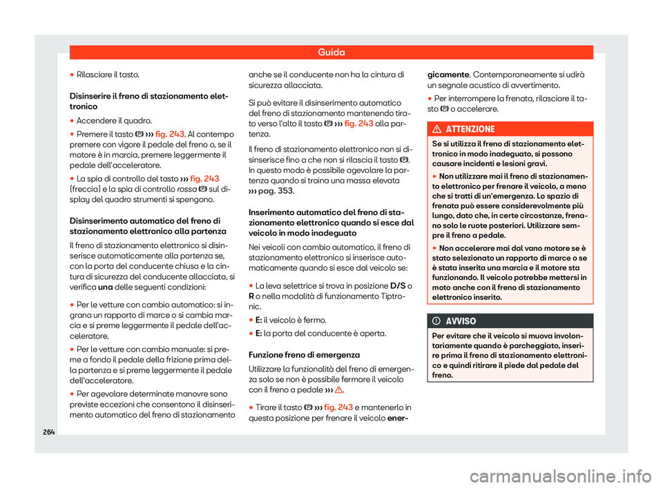 Seat Ateca 2019  Manuale del proprietario (in Italian) Guida
