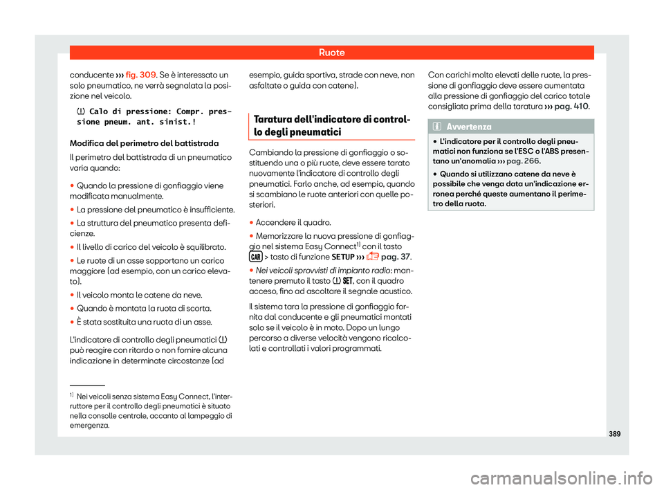 Seat Ateca 2019  Manuale del proprietario (in Italian) Ruote
conducente  