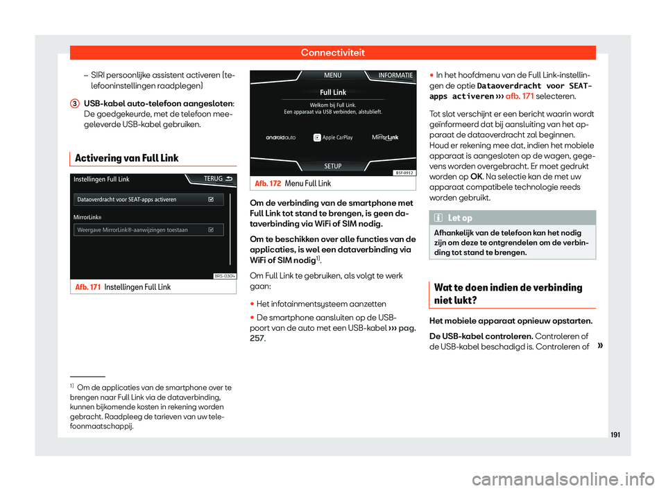 Seat Ateca 2019  Handleiding (in Dutch) Connectiviteit
�