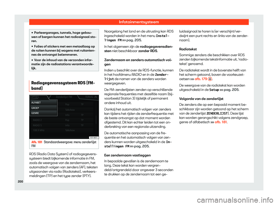Seat Ateca 2019  Handleiding (in Dutch) Infotainmentsysteem

