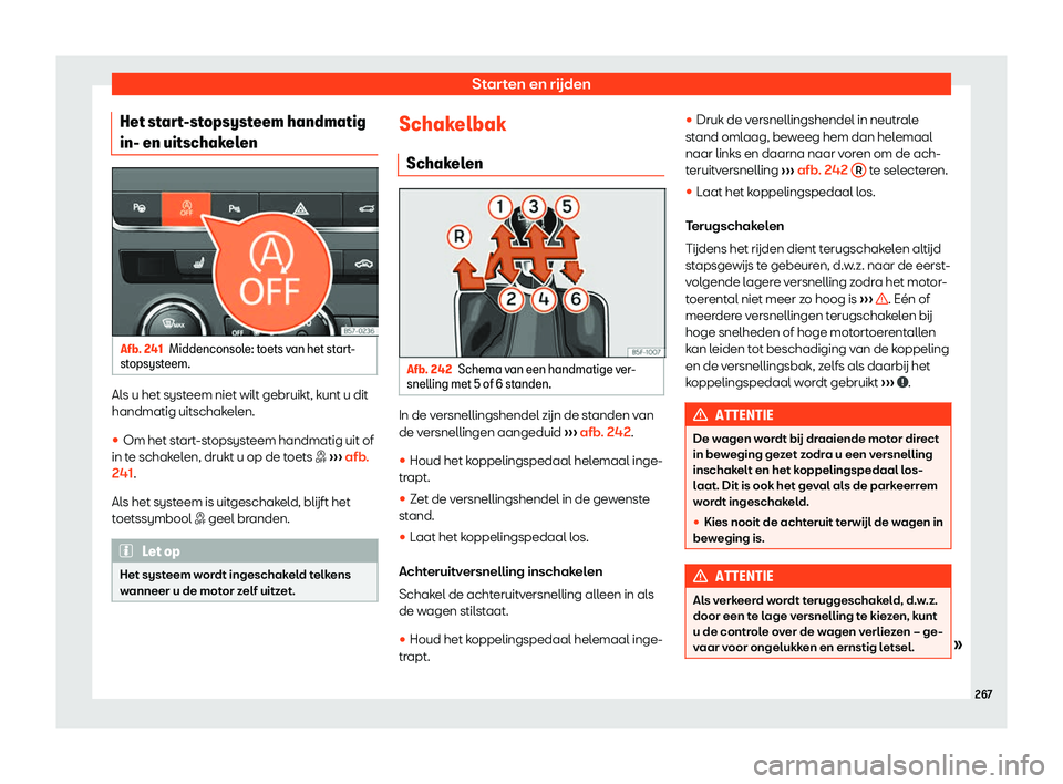 Seat Ateca 2019 Handleiding (in Dutch) Starten en r Seat Ateca 2019 Handleiding (in Dutch) Starten en r