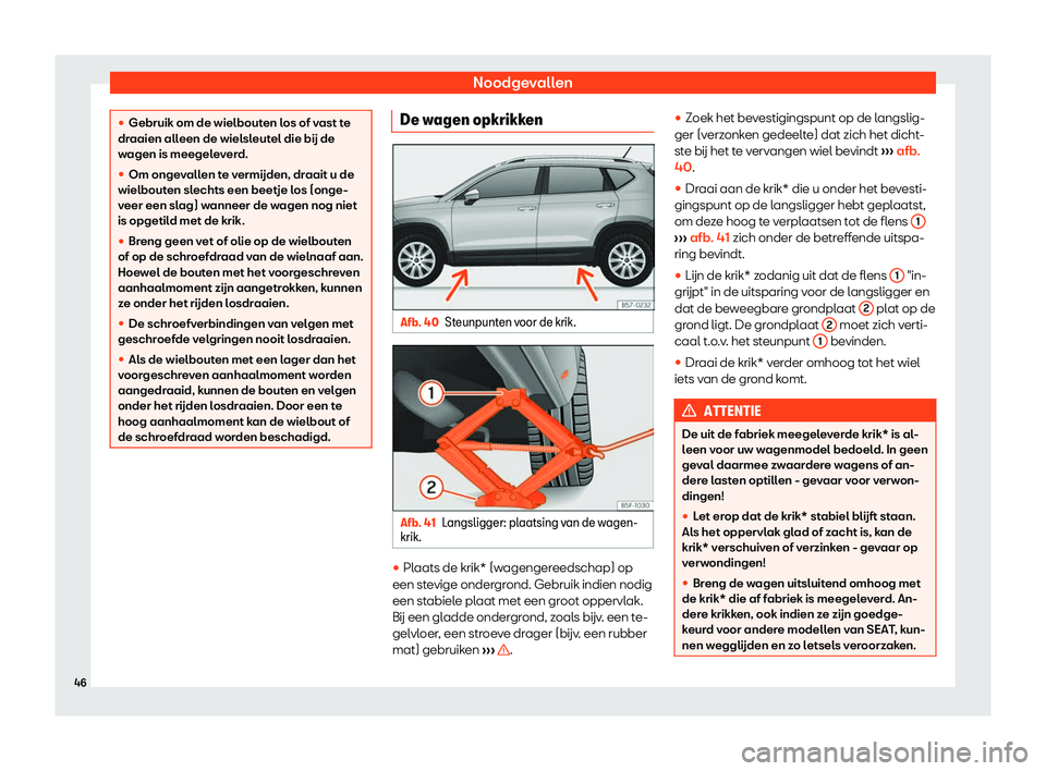 Seat Ateca 2019  Handleiding (in Dutch) Noodgevallen
