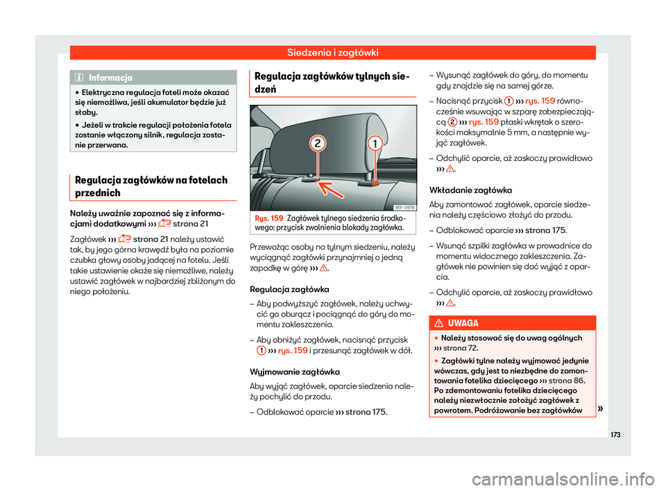 Seat Ateca 2019 Instrukcja Obsługi (in Polish) Siedzenia i zag Seat Ateca 2019 Instrukcja Obsługi (in Polish) Siedzenia i zag