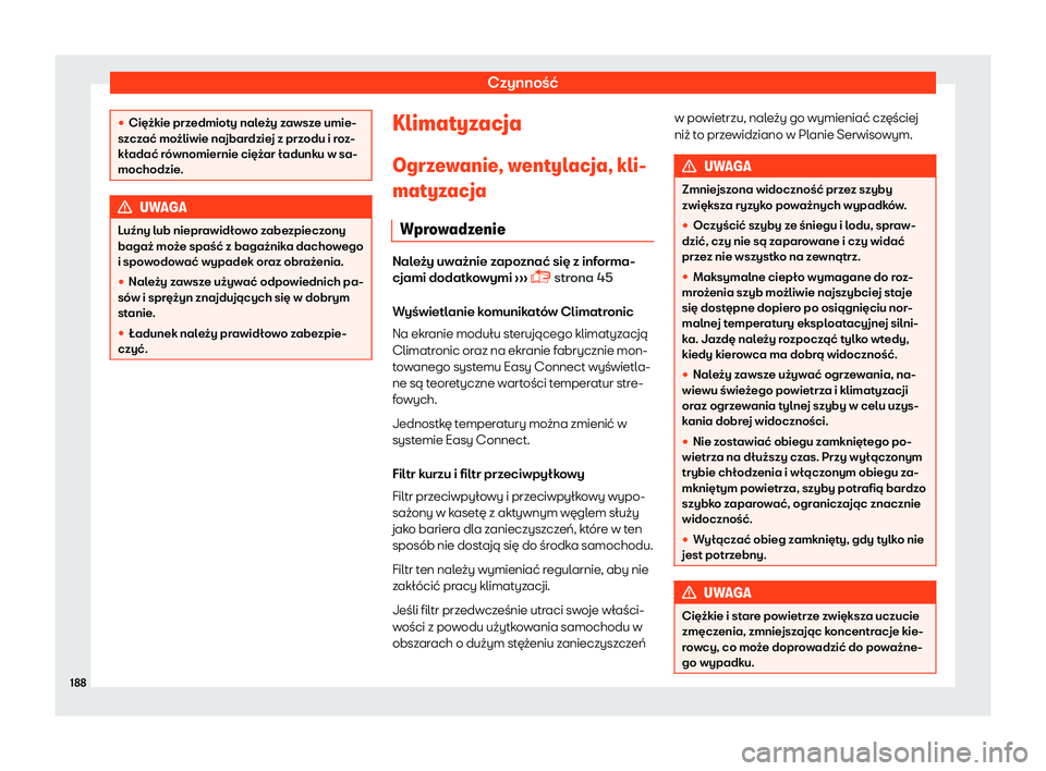 Seat Ateca 2019 Instrukcja Obsługi (in Polish) Czynno Seat Ateca 2019 Instrukcja Obsługi (in Polish) Czynno