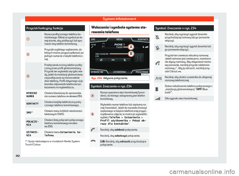 Seat Ateca 2019 Instrukcja Obsługi (in Polish) System Infotainment
Przycisk funkcyjny: funkcja
1 Nazwa pod Seat Ateca 2019 Instrukcja Obsługi (in Polish) System Infotainment
Przycisk funkcyjny: funkcja
1 Nazwa pod