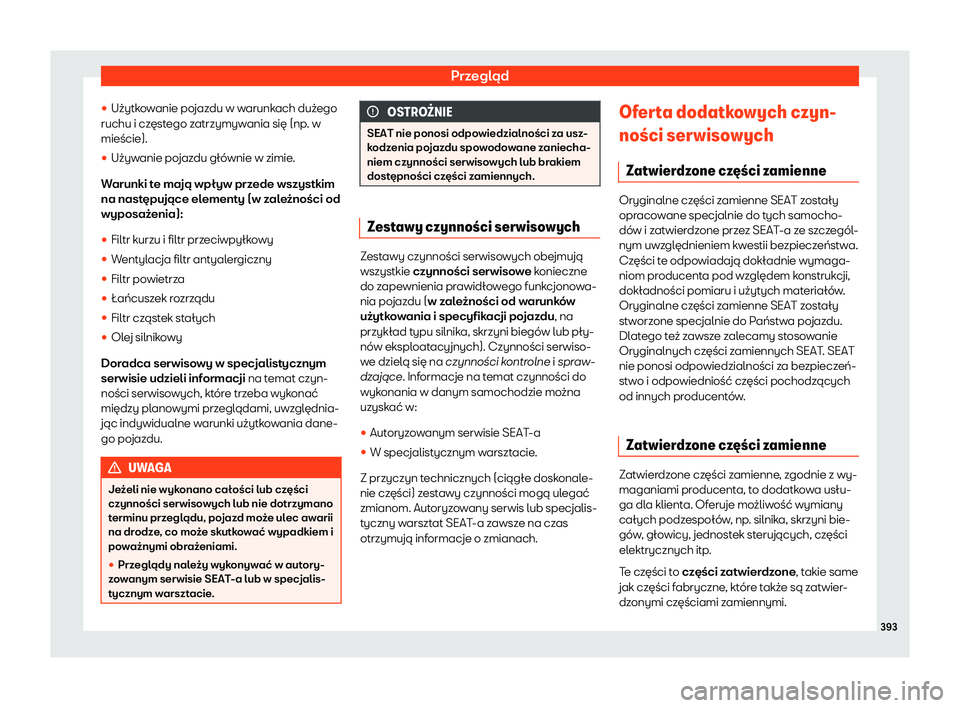 Seat Ateca 2019 Instrukcja Obsługi (in Polish) Przegl Seat Ateca 2019 Instrukcja Obsługi (in Polish) Przegl