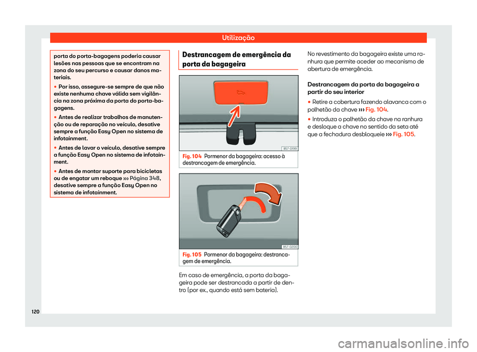 Seat Ateca 2019  Manual do proprietário (in Portuguese)  Utiliza