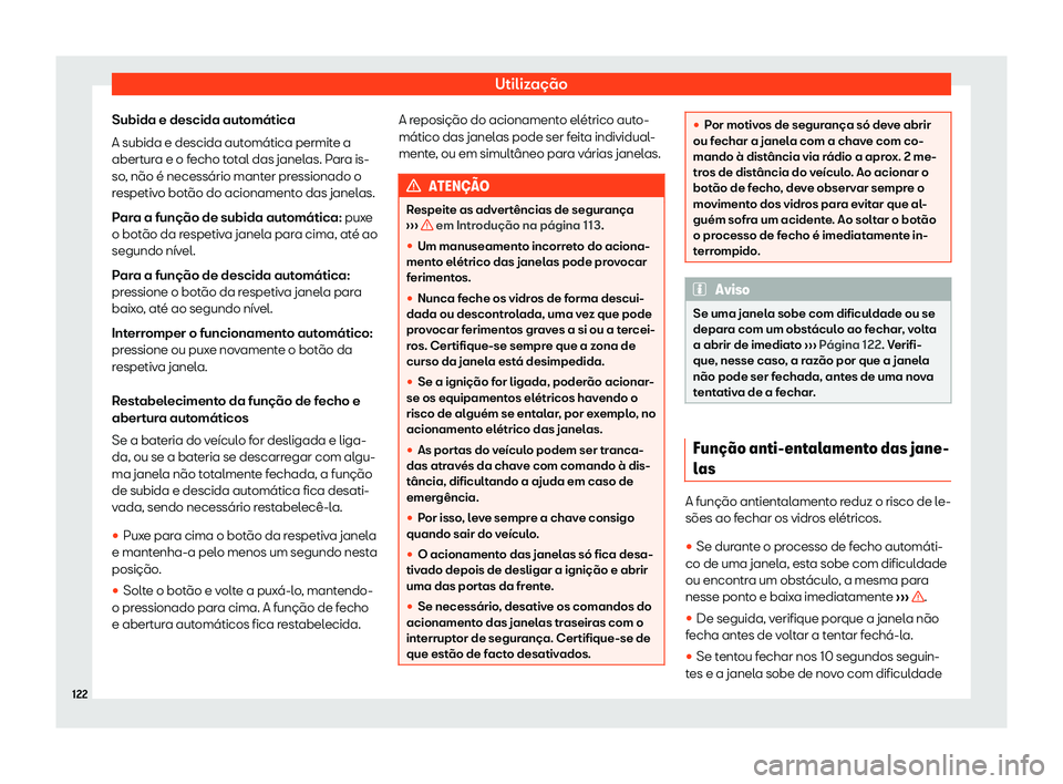 Seat Ateca 2019  Manual do proprietário (in Portuguese)  Utiliza