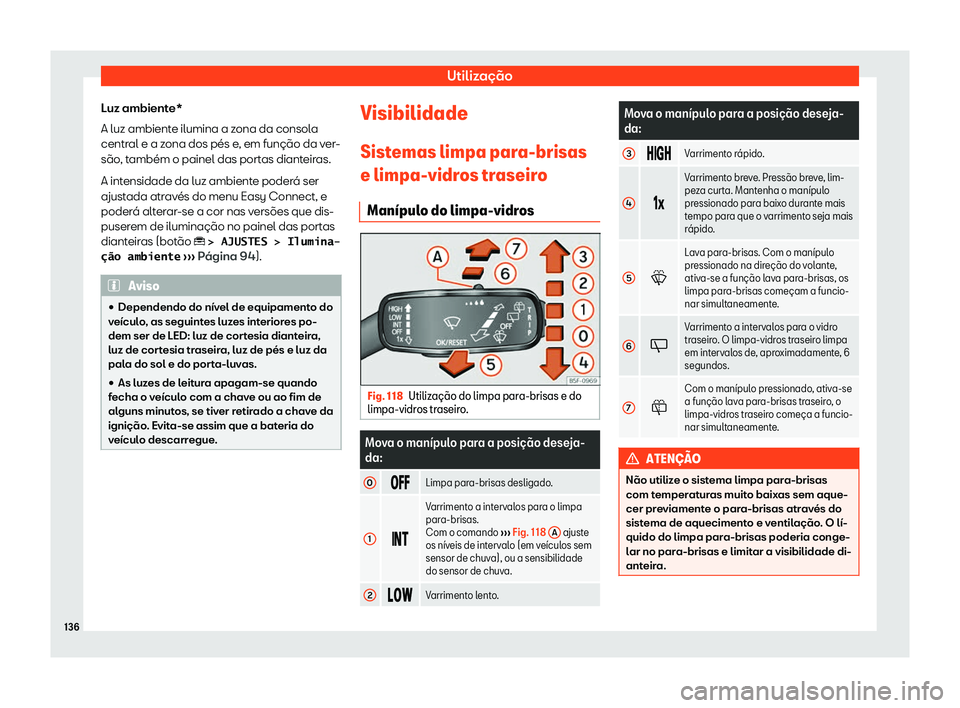 Seat Ateca 2019  Manual do proprietário (in Portuguese)  Utiliza