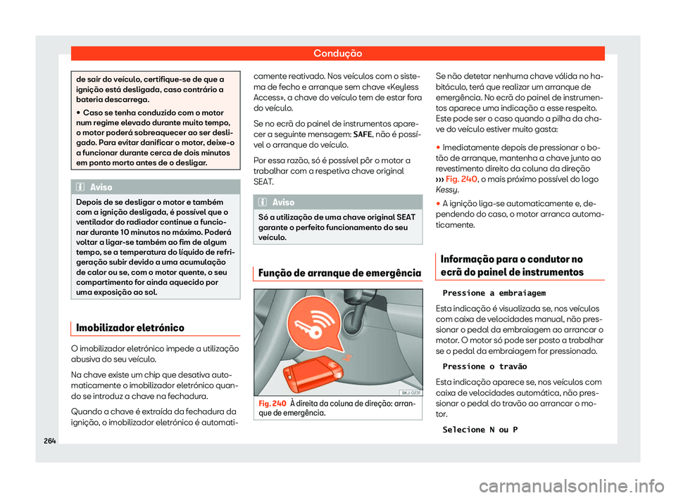 Seat Ateca 2019  Manual do proprietário (in Portuguese)  Condu