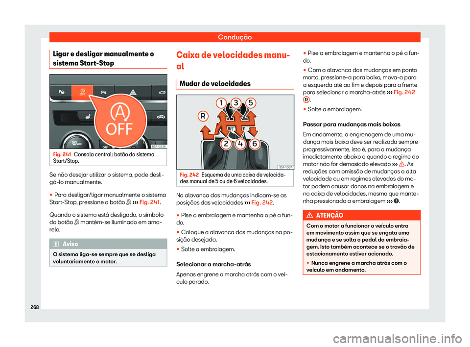 Seat Ateca 2019  Manual do proprietário (in Portuguese)  Condu