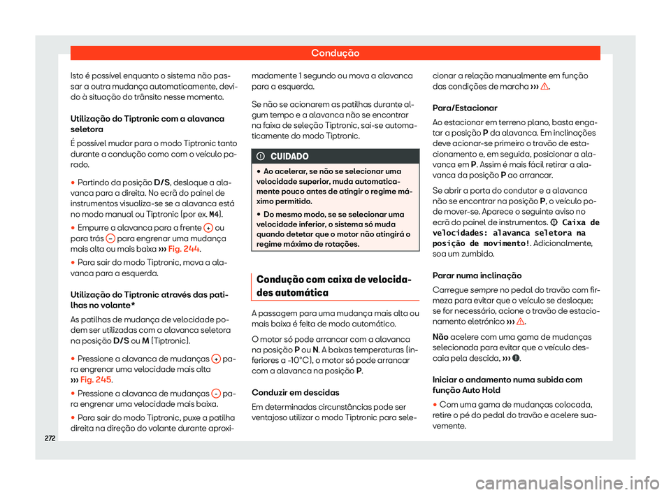 Seat Ateca 2019  Manual do proprietário (in Portuguese)  Condu