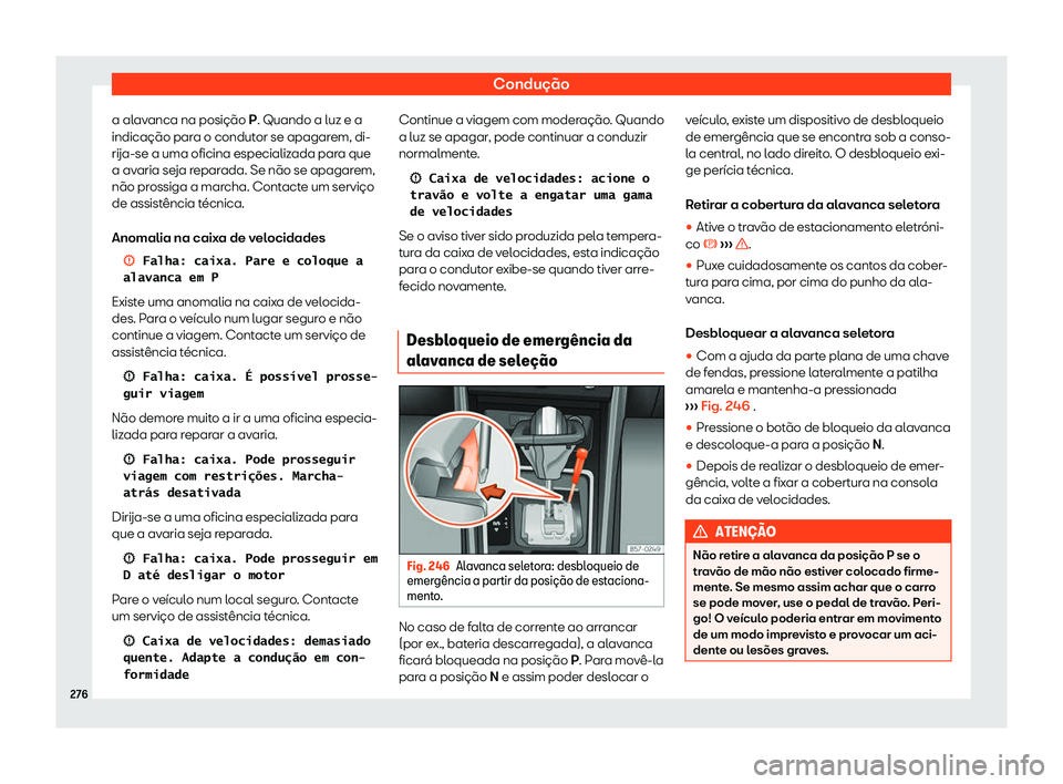 Seat Ateca 2019  Manual do proprietário (in Portuguese)  Condu