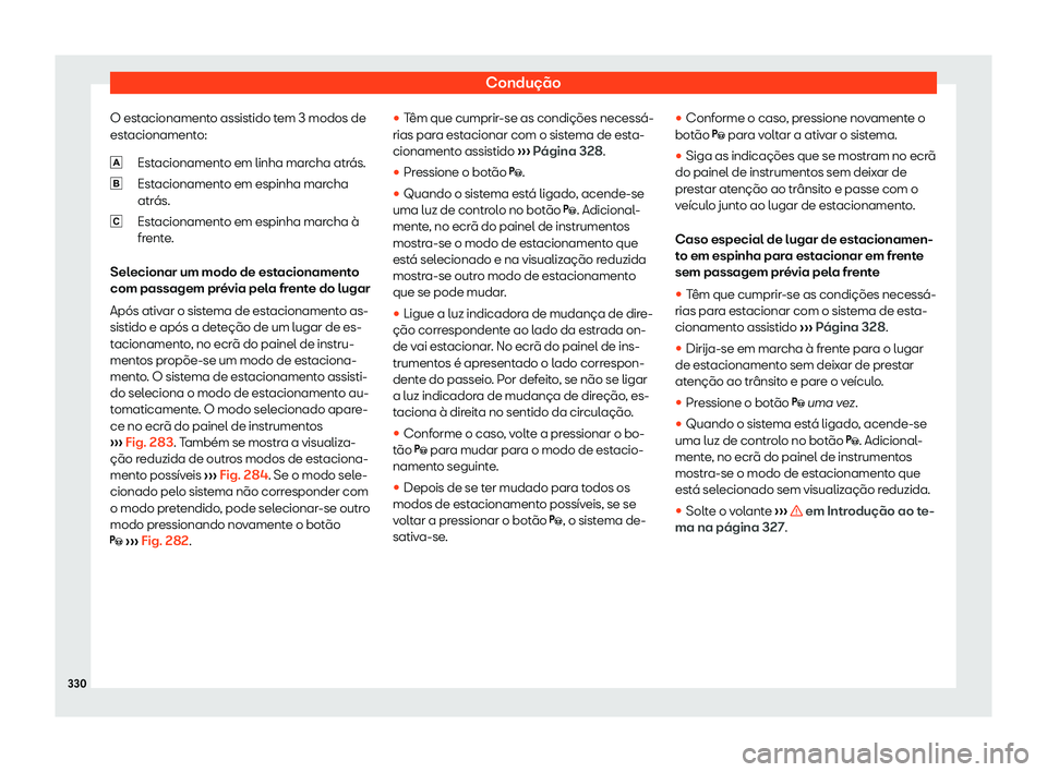 Seat Ateca 2019  Manual do proprietário (in Portuguese)  Condu
